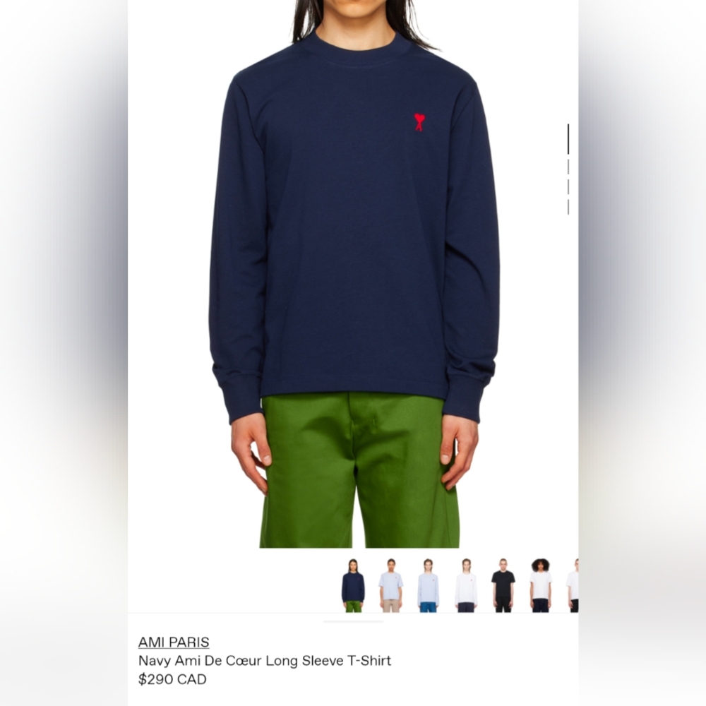 Ami Alexandre Mattiussi - De Cœur Long Sleeve T-shirt